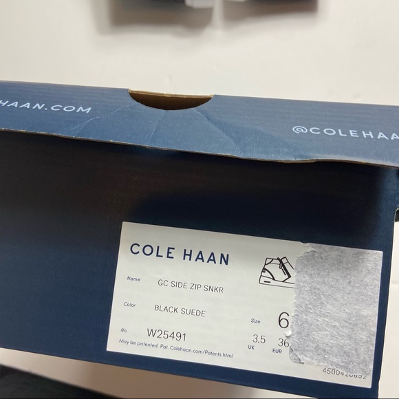 New! Cole Haan black suede side zip sneakers - Picture 8 of 11